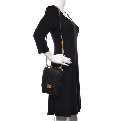 Chanel Calfskin Quilted North South Boy Flap Black 2 of 10