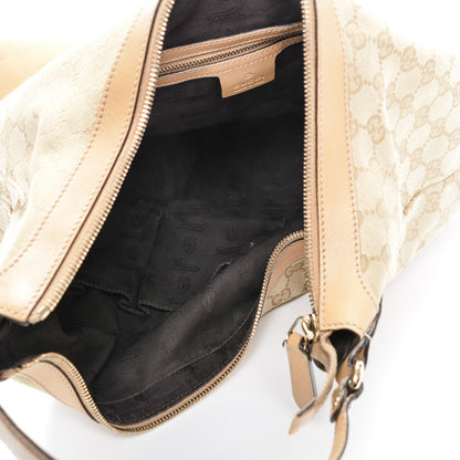 Gucci Monogram Medium Horsebit Tassel Shoulder Bag Natural Beige 6 of 8