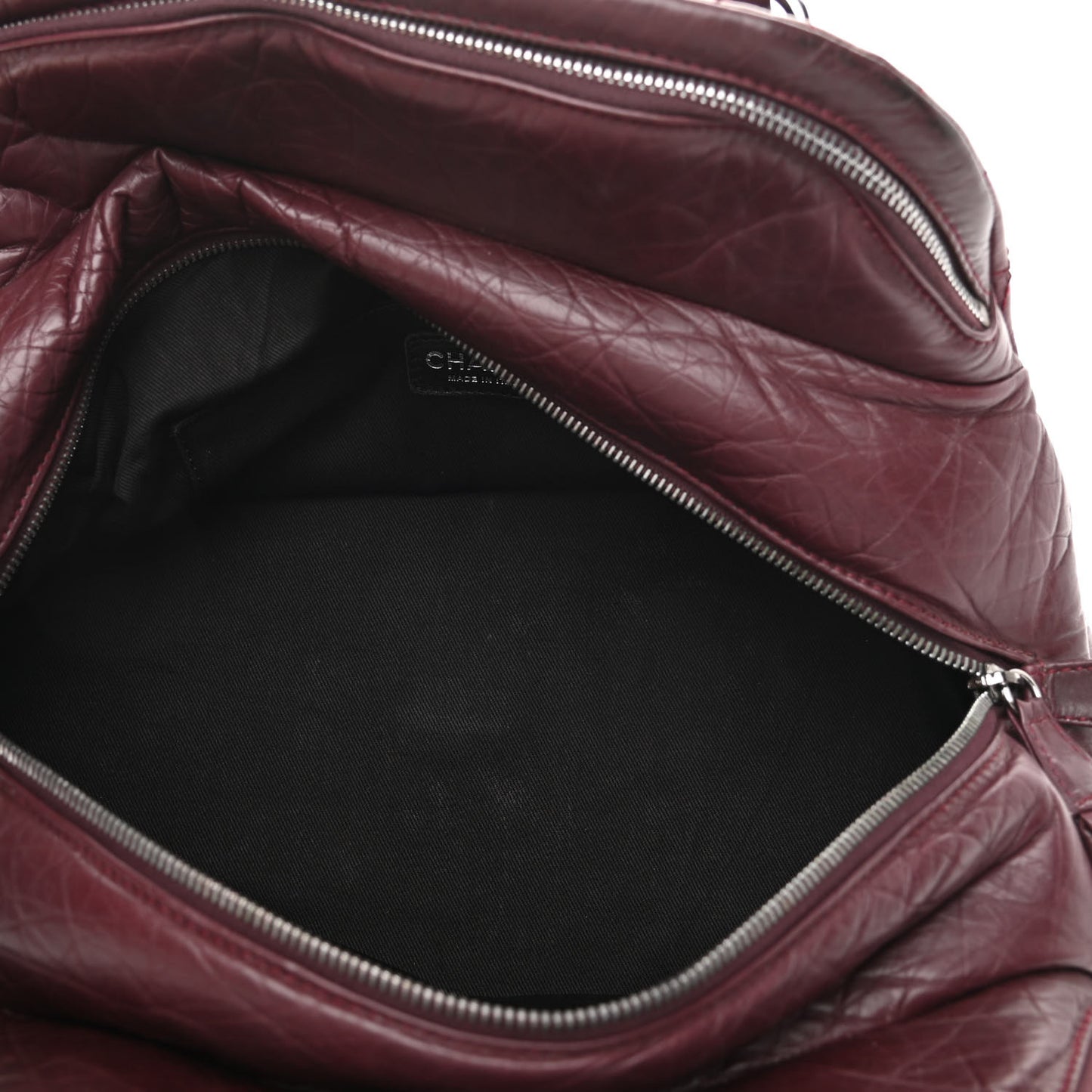 Distressed Lambskin Vintage Ligne Lady Braid Tote Brown