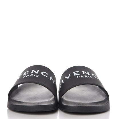 Givenchy Rubber Logo Pool Slide Sandals 38 Black 2 of 9