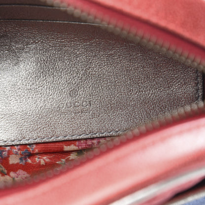 Gucci Laminated Nappa Trapuntata Mini Zumi Dome Shoulder Bag Rosso Marine Argento 6 of 10