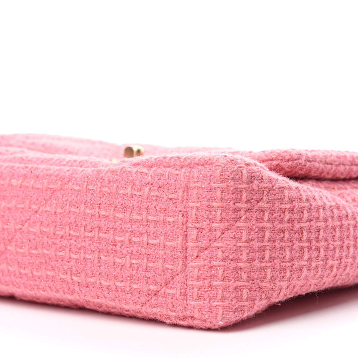 Metallic Tweed Quilted Medium Chanel 19 Flap Pink