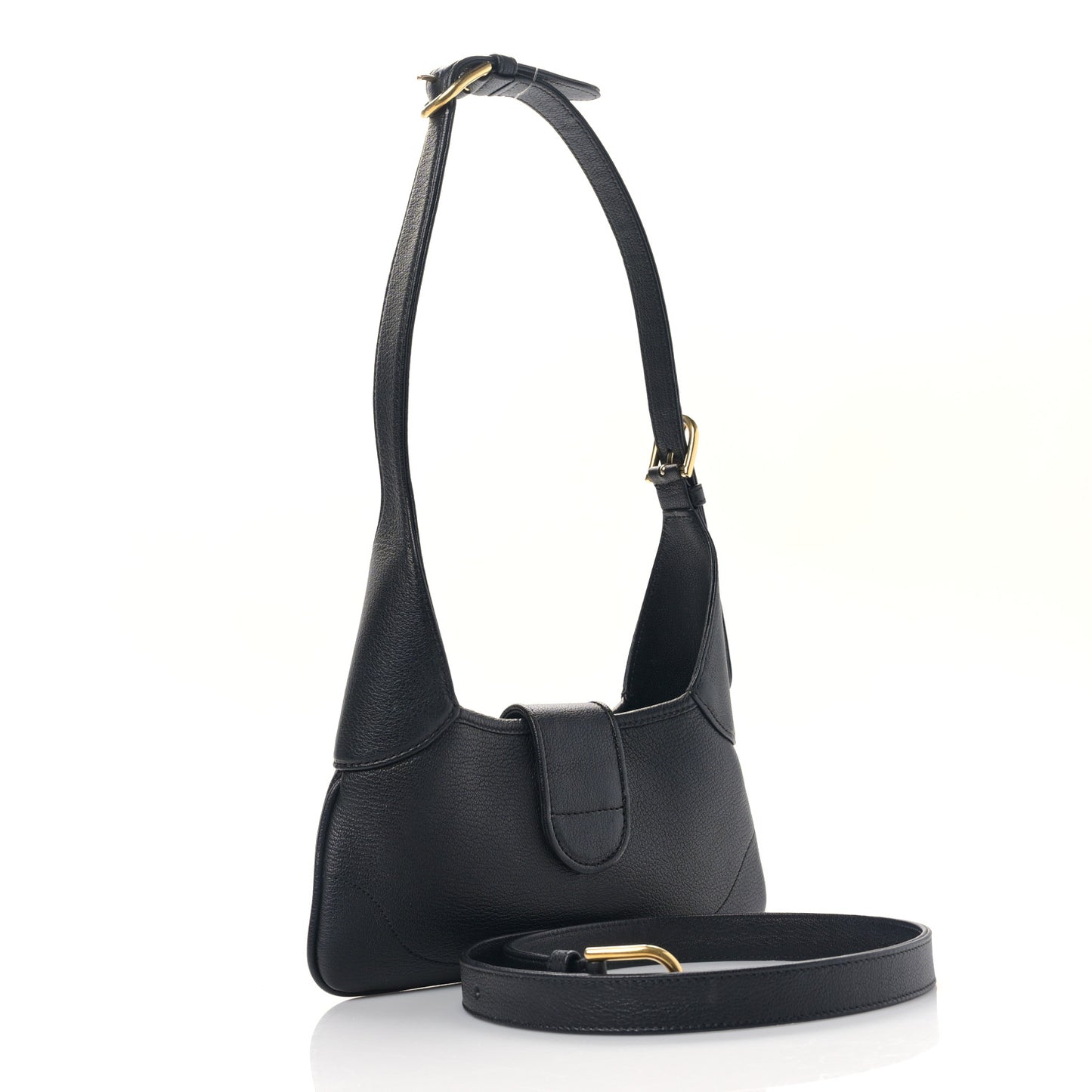 Goatskin Small GG Aphrodite Shoulder Bag Black