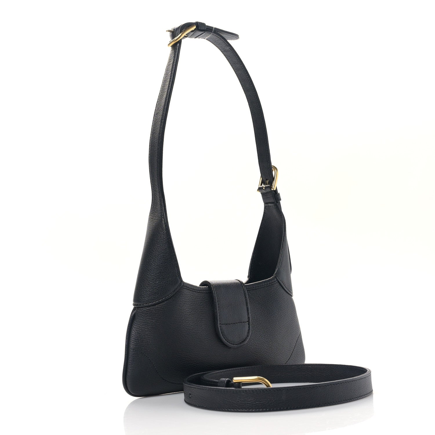Gucci Goatskin Small GG Aphrodite Shoulder Bag Black 3 of 8