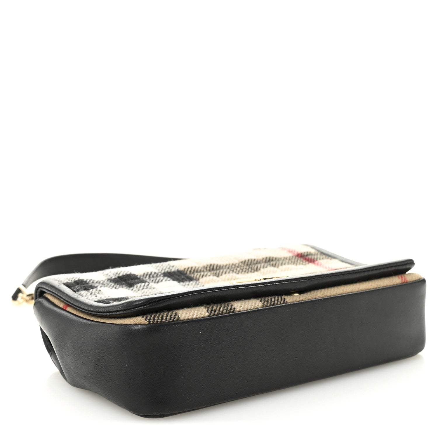 Burberry Check Cashmere Small Lola Bag Black 4 of 10