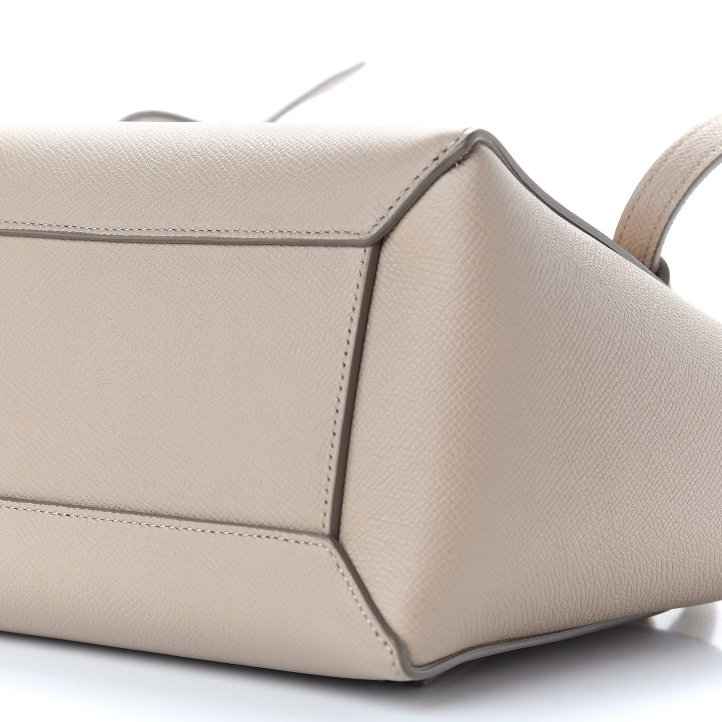 Grained Calfskin Micro Belt Bag Light Taupe