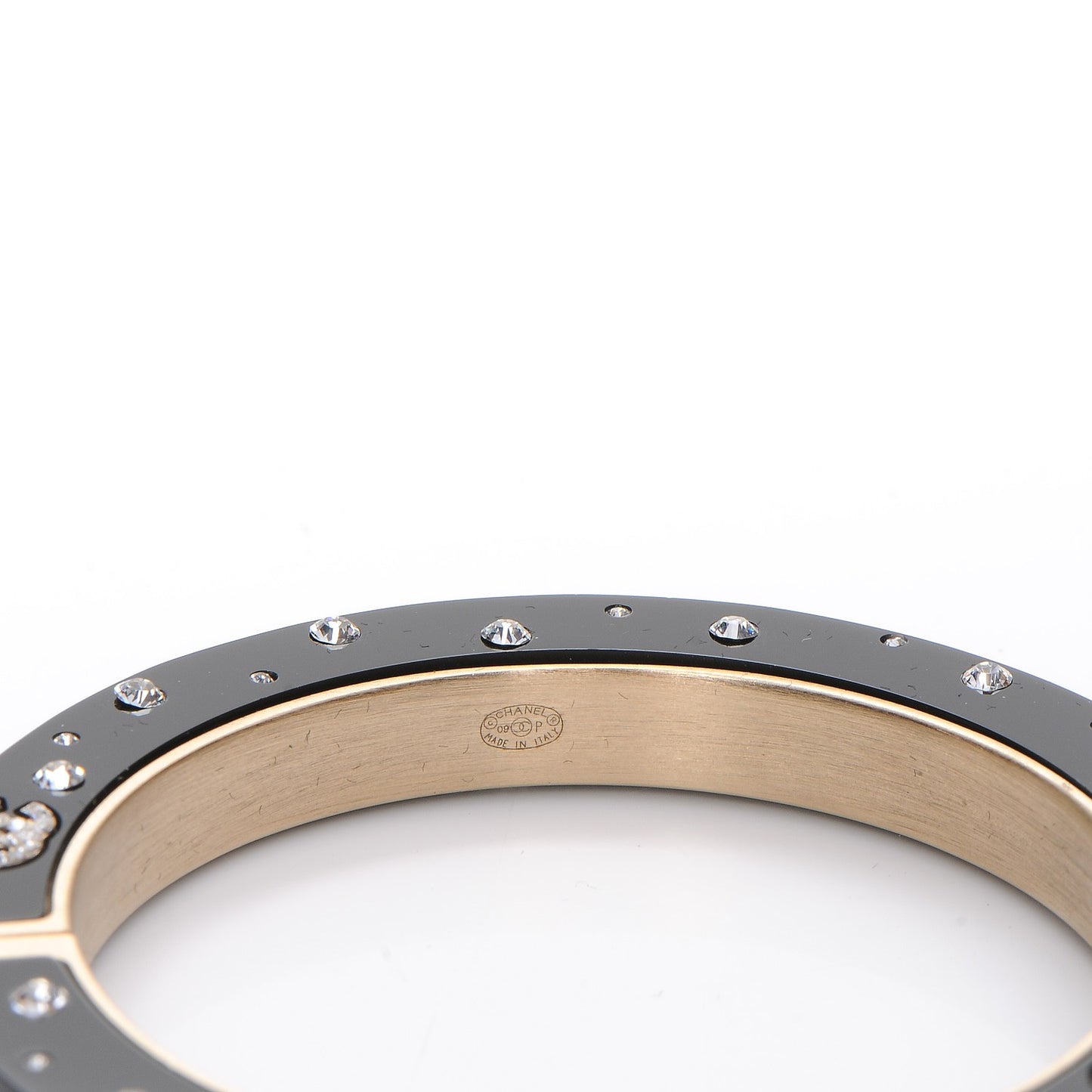 Resin Crystal CC Bangle Black Gold