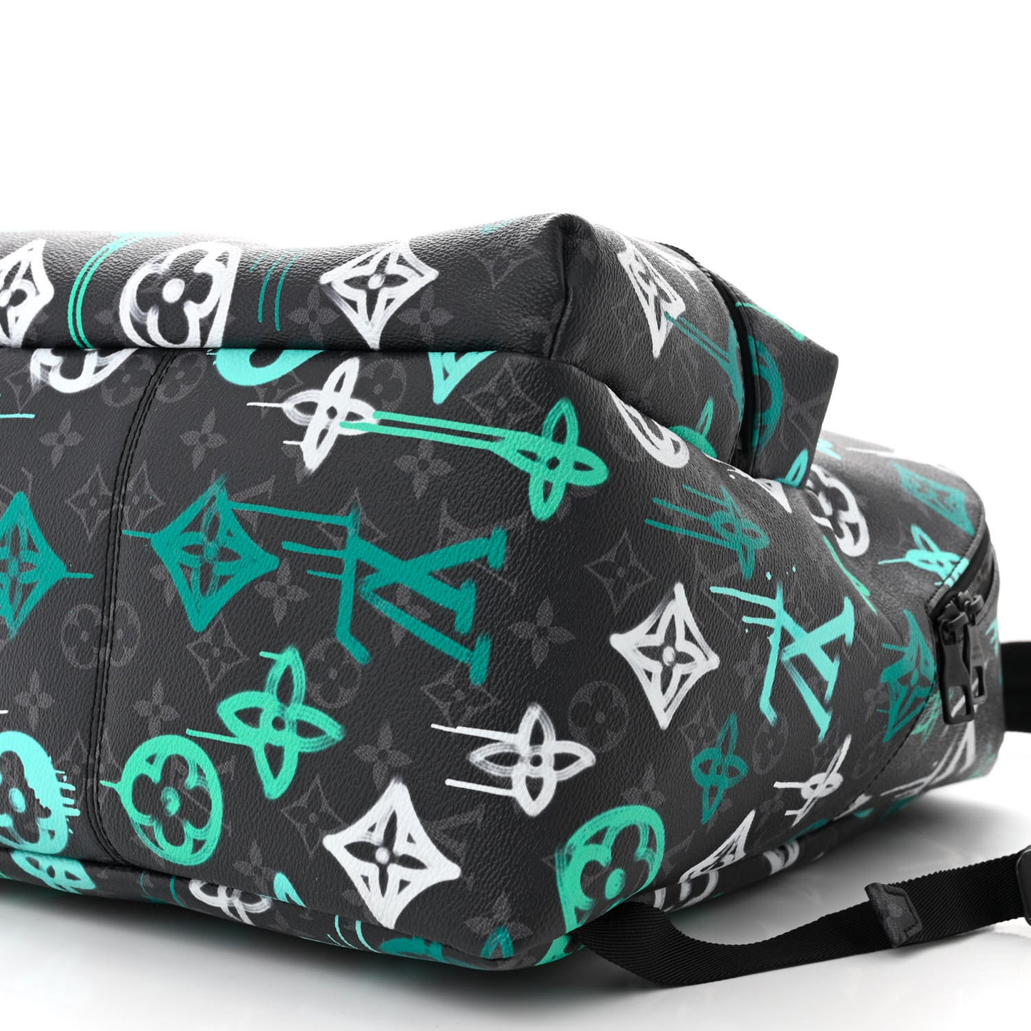 Monogram Eclipse LV Graffiti Discovery Backpack Green Lights