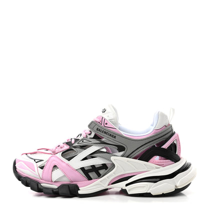 Balenciaga Rubber Mesh Tri-Color Womens Track.2 Open Sneakers 41 Pink Grey White 1 of 9