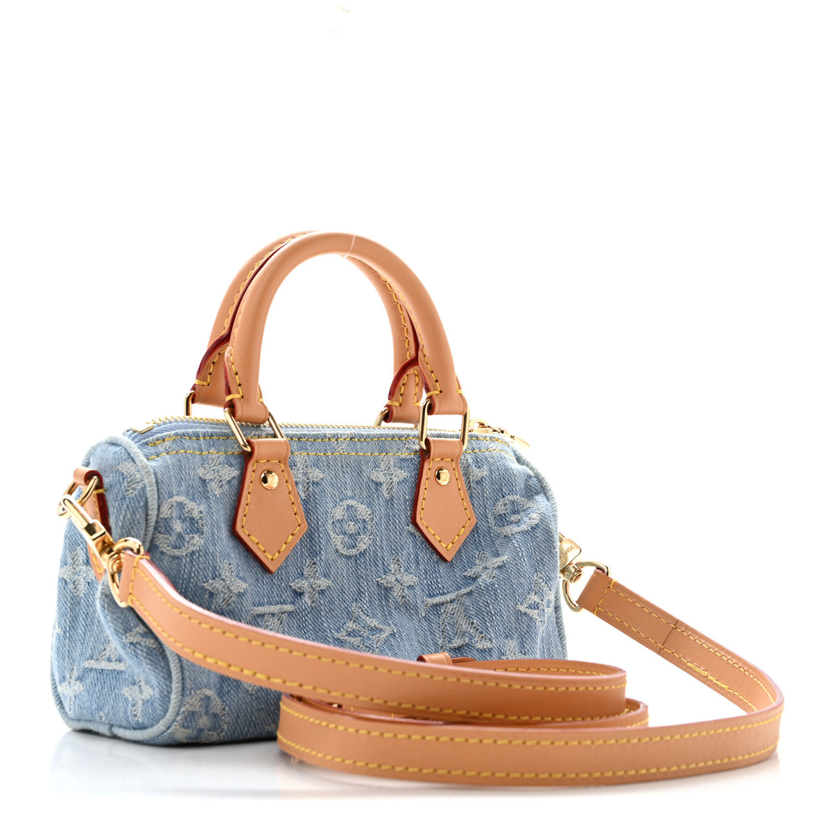 Monogram Denim Nano Speedy Sky Blue