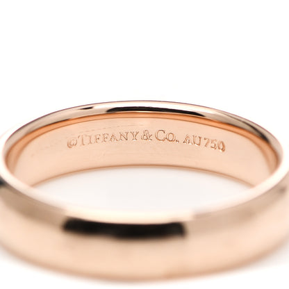 Tiffany 18K Rose Gold 4.5mm Classic Wedding Band Ring 50 5.25 4 of 6