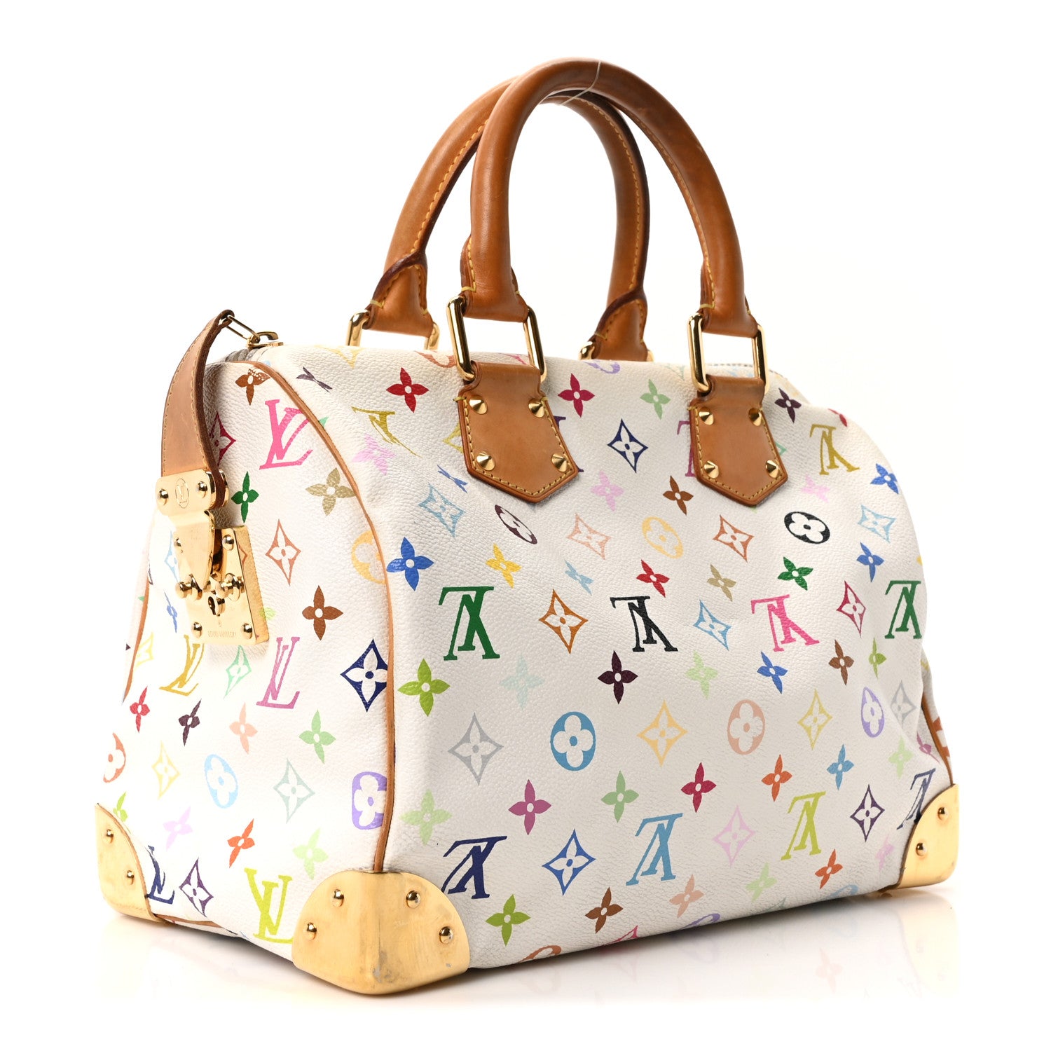 Louis Vuitton Monogram Multicolor Speedy 30 White 3 of 10