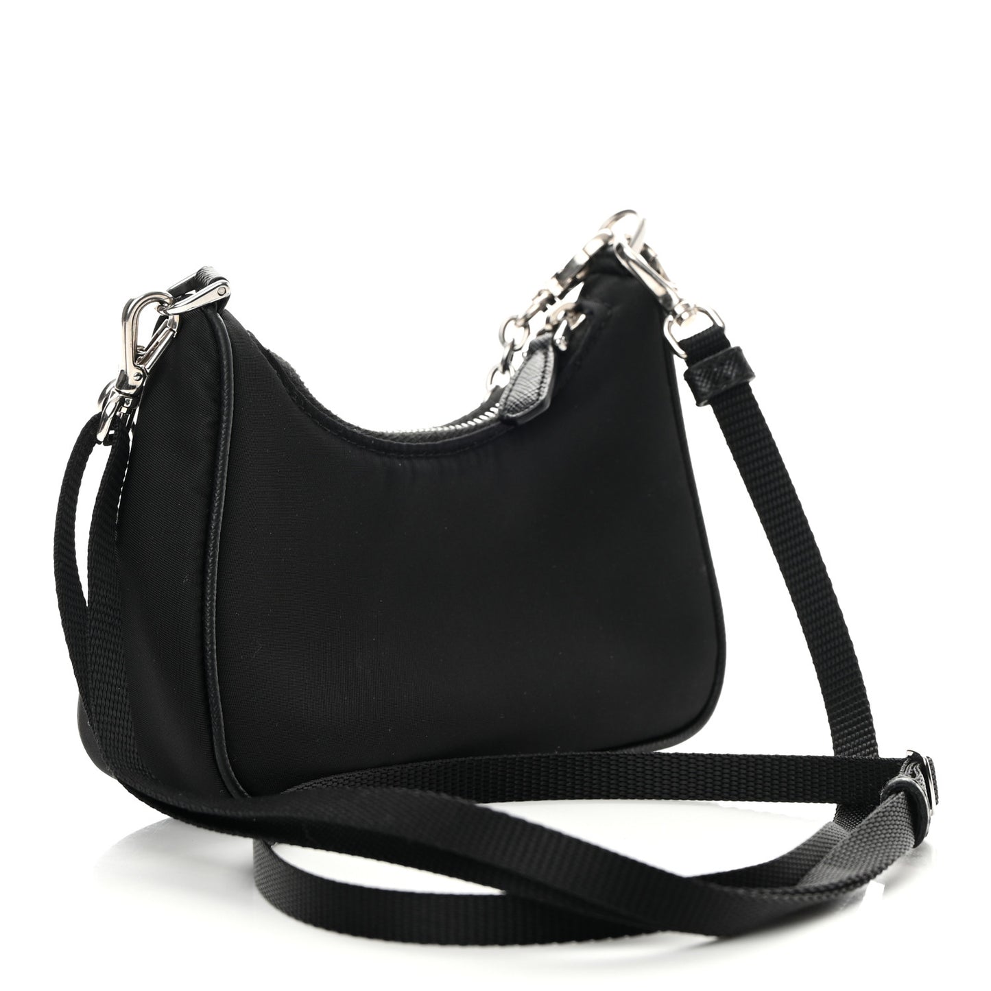 Tessuto Nylon Mini Re-Edition 2000 Shoulder Bag Black