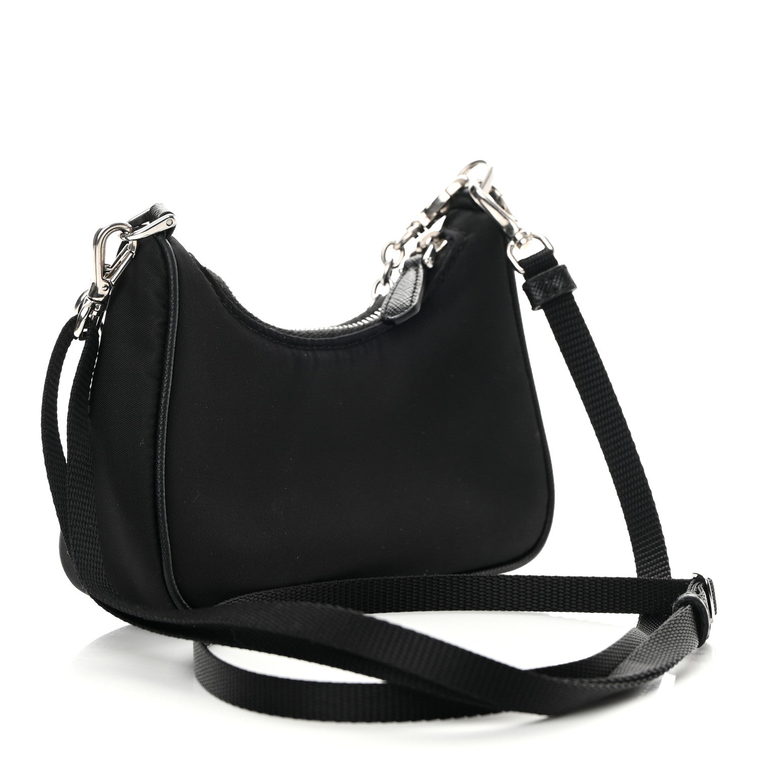 Prada Tessuto Nylon Mini Re-Edition 2000 Shoulder Bag Black 3 of 14