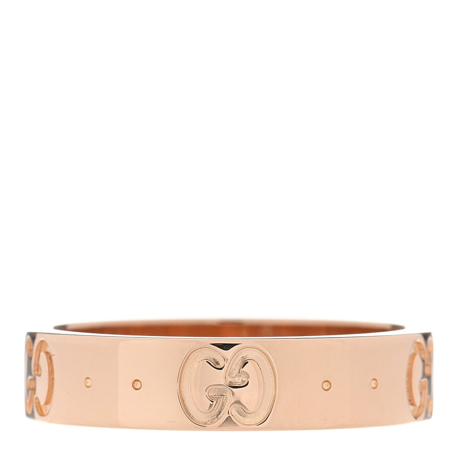 Gucci 18K Rose Gold 4mm Icon Thin Band Ring 47 4 1 of 4