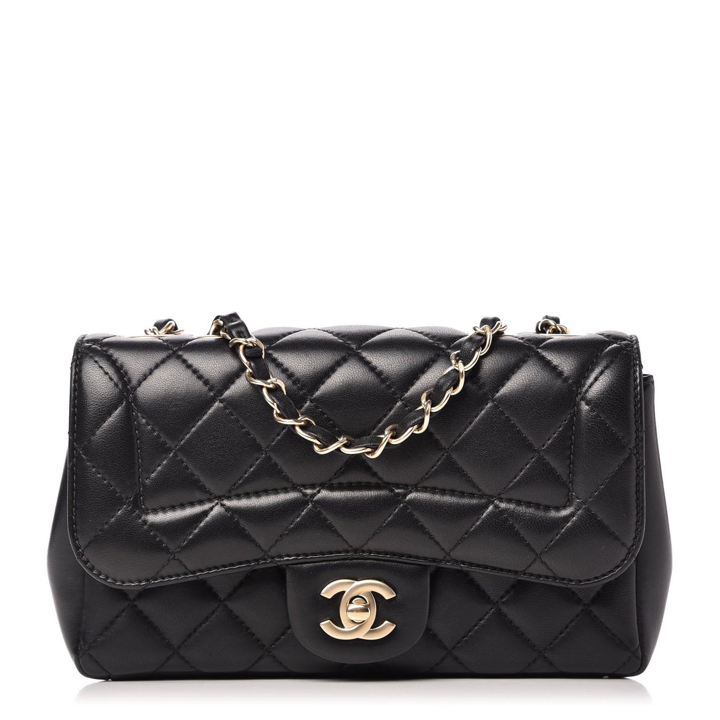 Lambskin Quilted Mini Mademoiselle Chic Flap Black