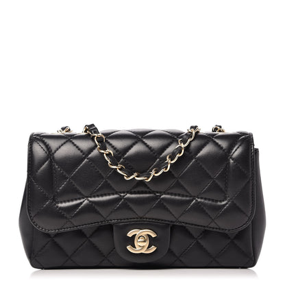 Chanel Lambskin Quilted Mini Mademoiselle Chic Flap Black 1 of 11