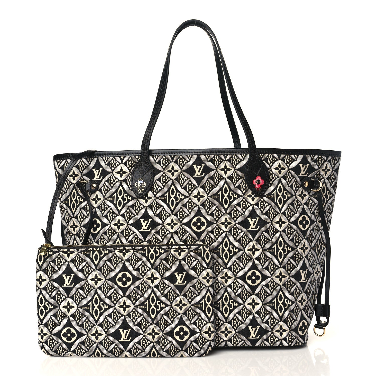 Louis Vuitton Jacquard Since 1854 Neverfull MM Grey 1 of 9
