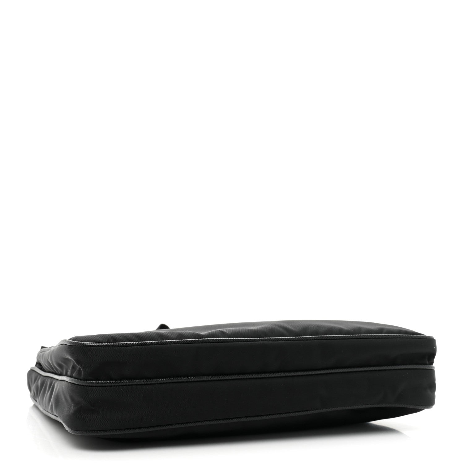 Prada Re-Nylon Saffiano Pocket Flat Messenger Bag Black 4 of 13