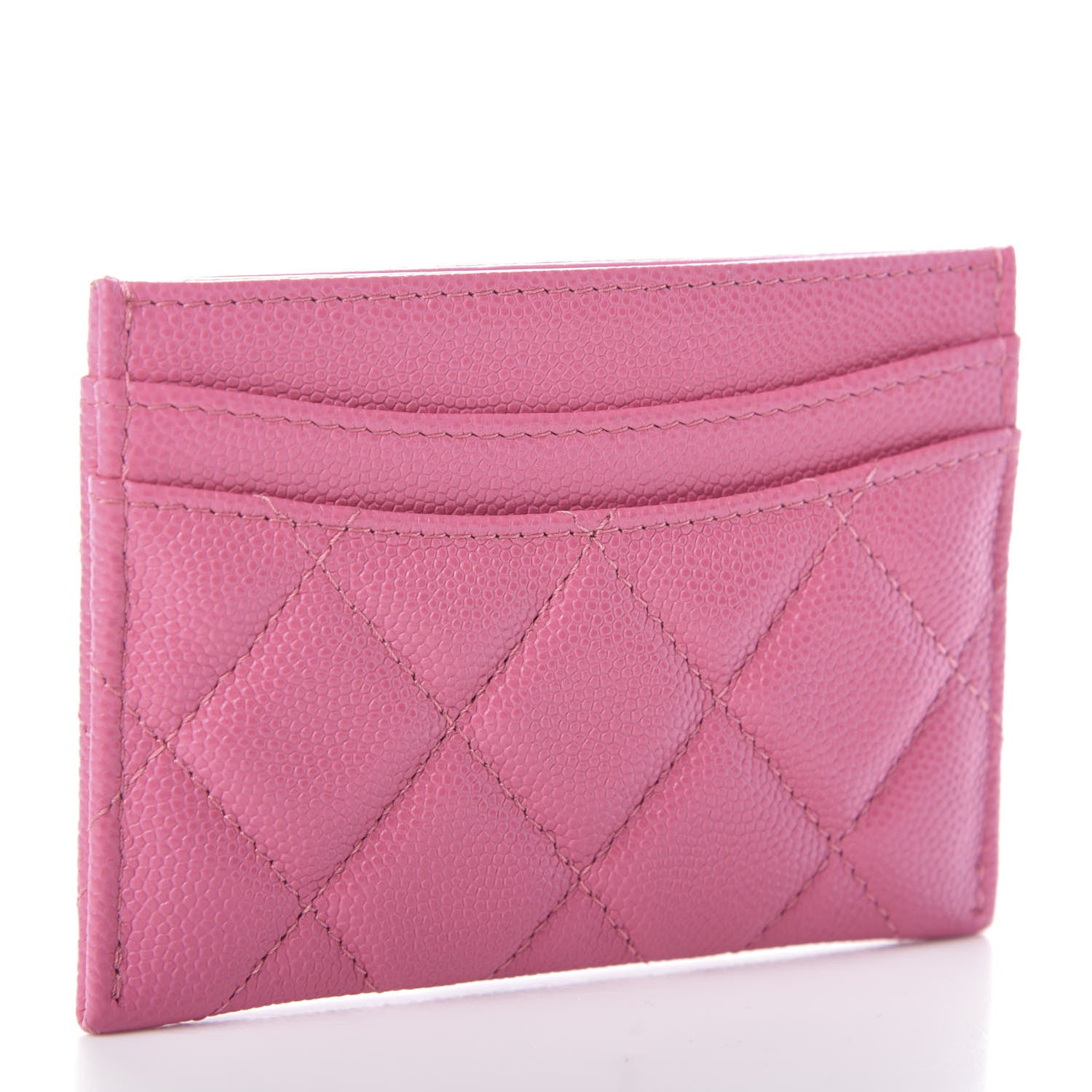 Chanel Caviar Quilted Card Holder Pink 3 of 8
