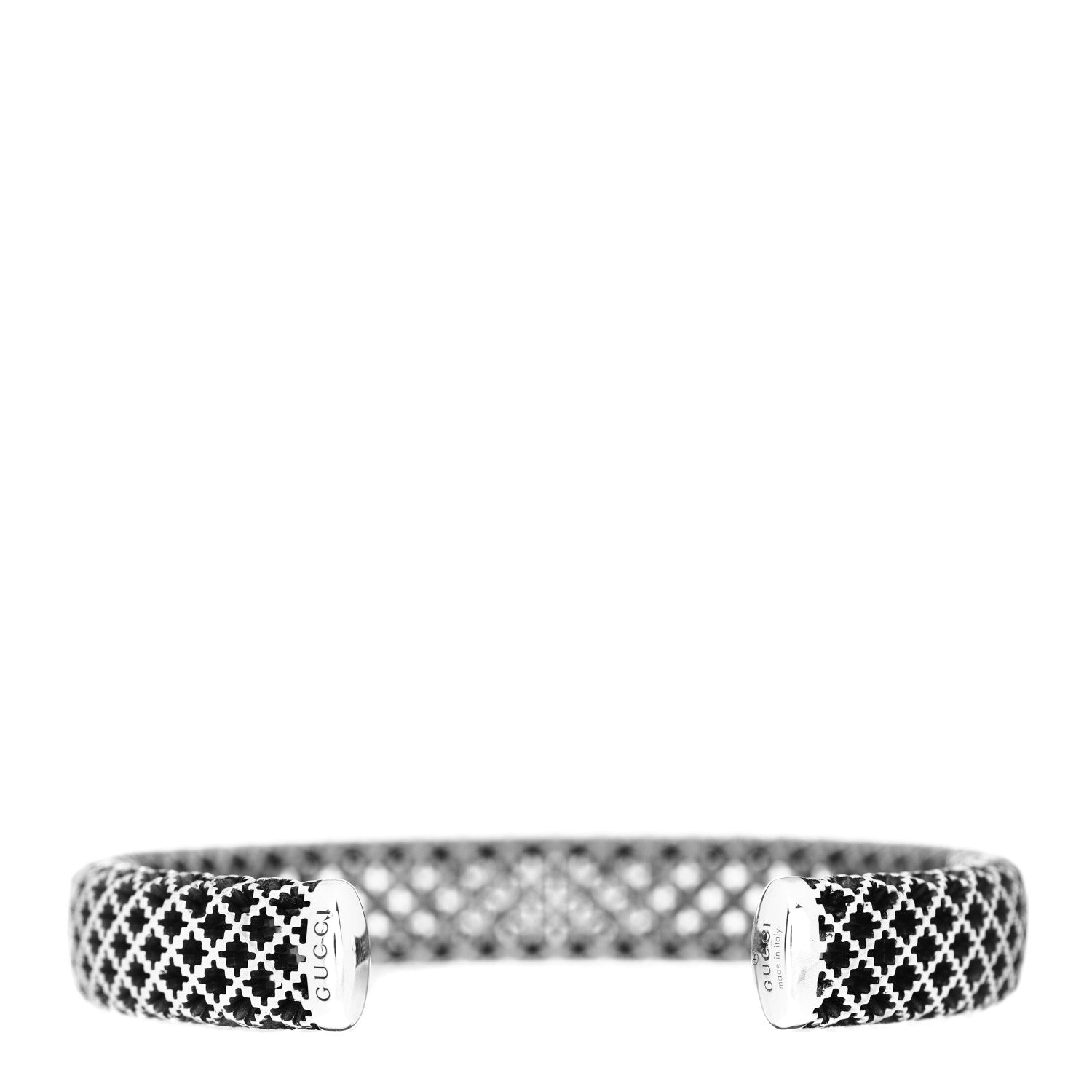 Gucci Sterling Silver Diamantissima Cuff Bracelet 2 of 3