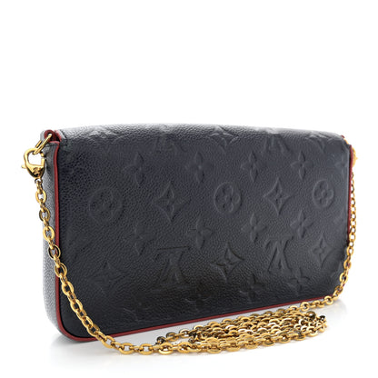 Louis Vuitton Empreinte Pochette Felicie Chain Wallet Marine Rouge 4 of 13