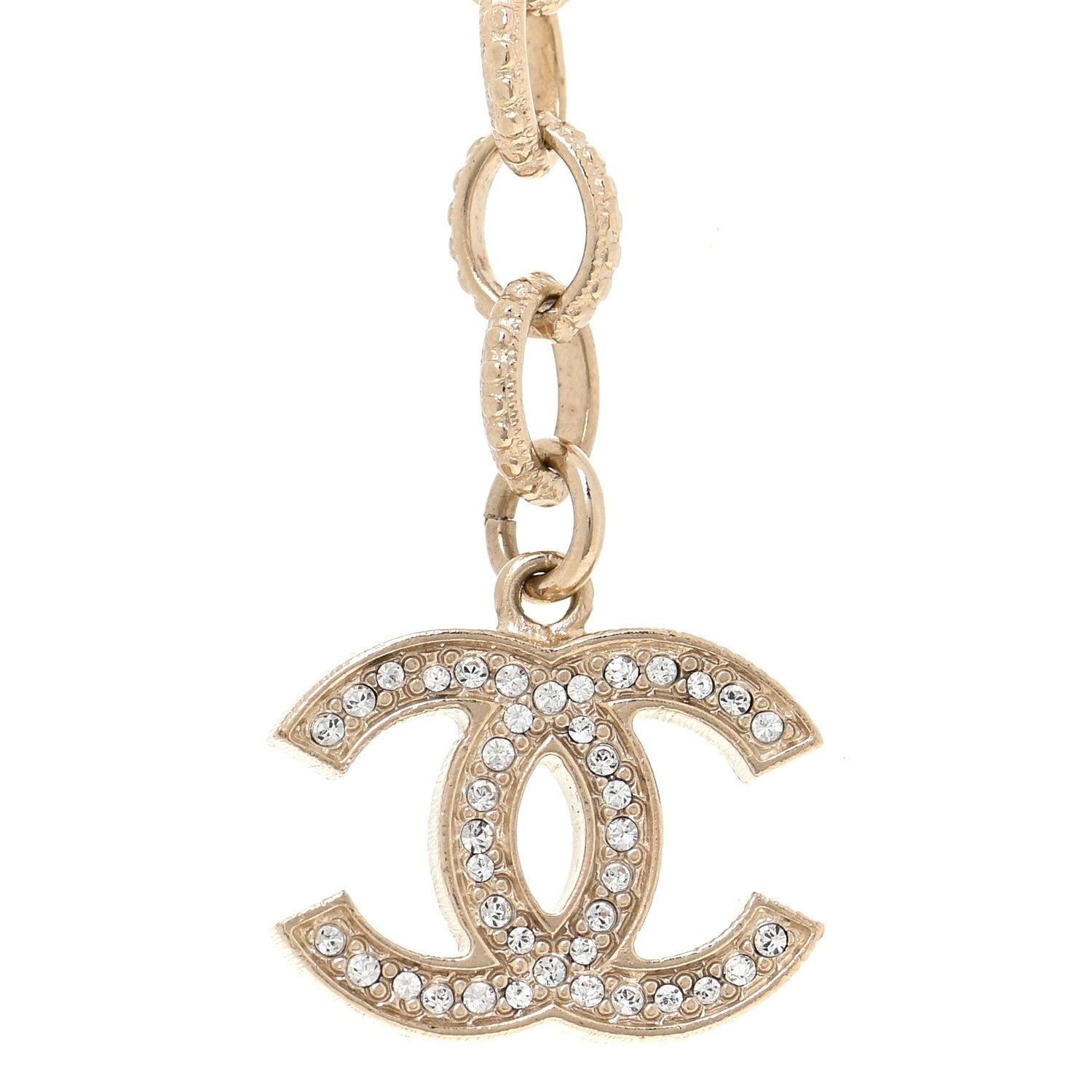 Chanel Pearl Crystal Lace Camellia Necklace Gold 5 of 6
