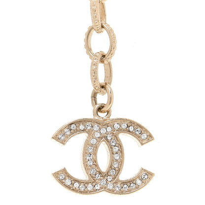 Chanel Pearl Crystal Lace Camellia Necklace Gold 5 of 6