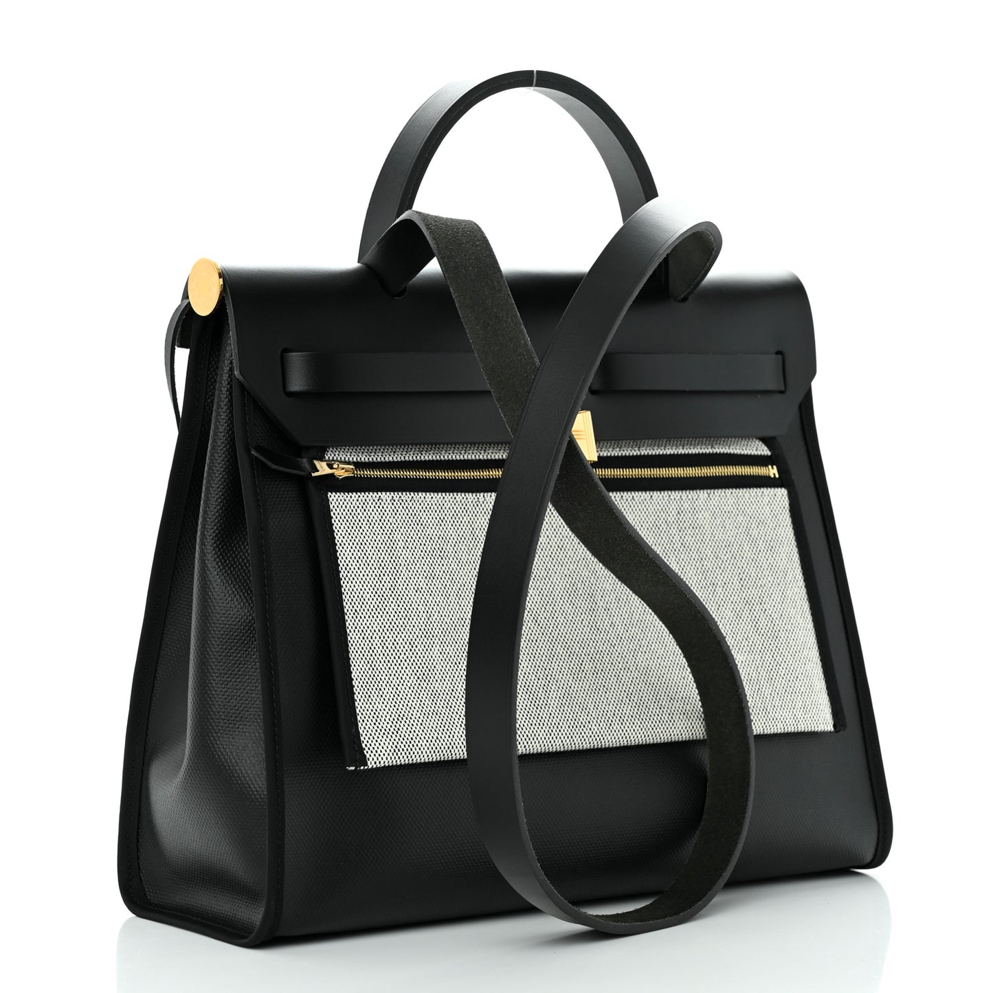 Toile H Berline Vache Hunter Herbag Zip PM 31 Black Ecru