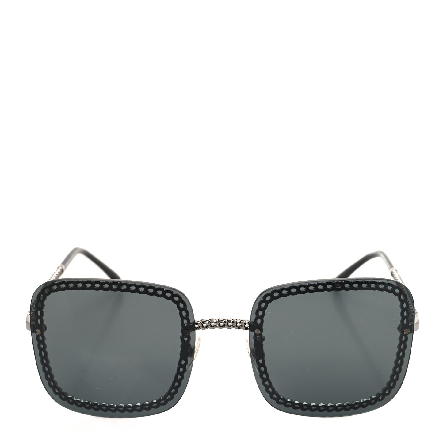 Square Removable Chain Sunglasses 4244 Black
