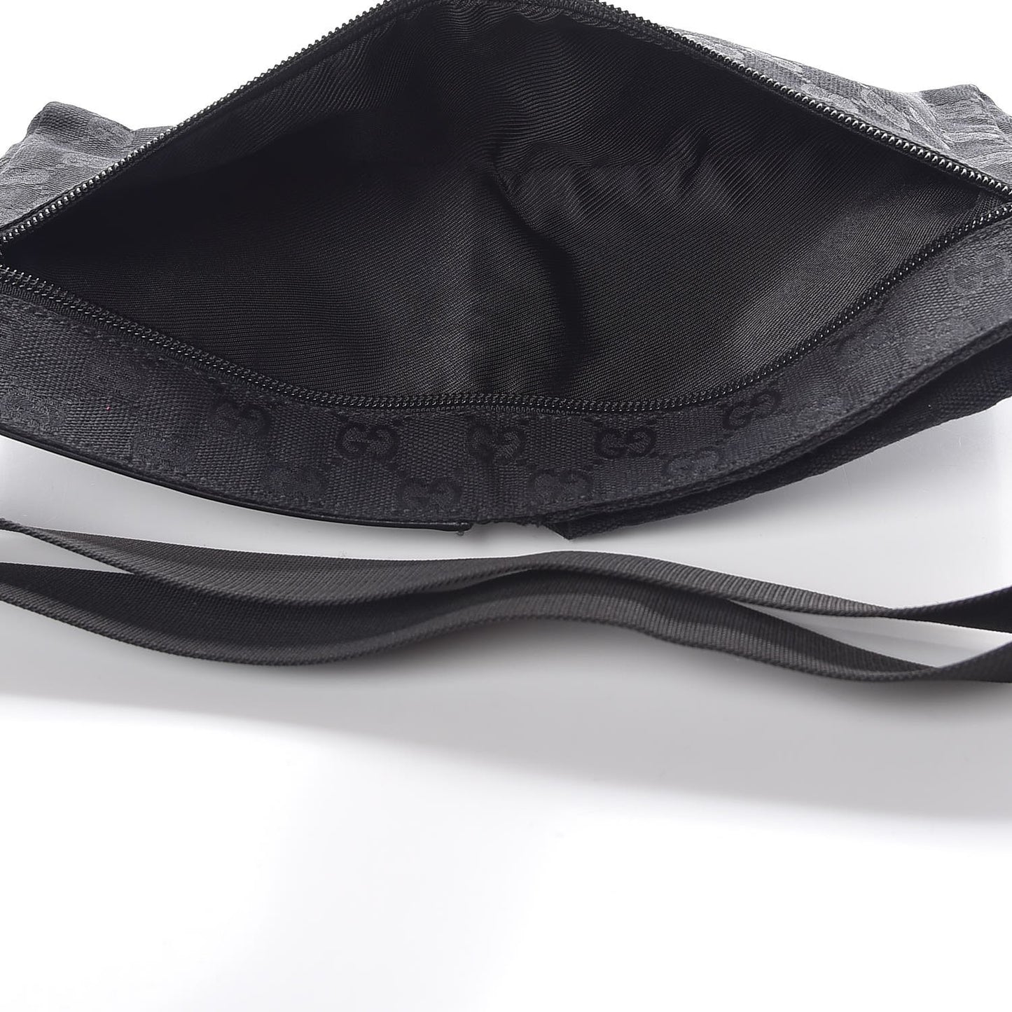 GG Monogram Double Pocket Belt Bag Black