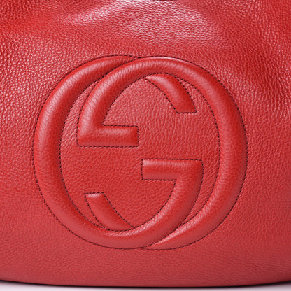 Gucci Pebbled Calfskin Large Soho Hobo Red 8 of 10