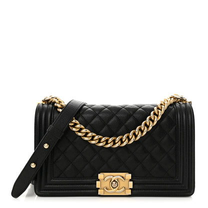 Chanel Caviar Quilted Medium Boy Flap Black 1 of 14