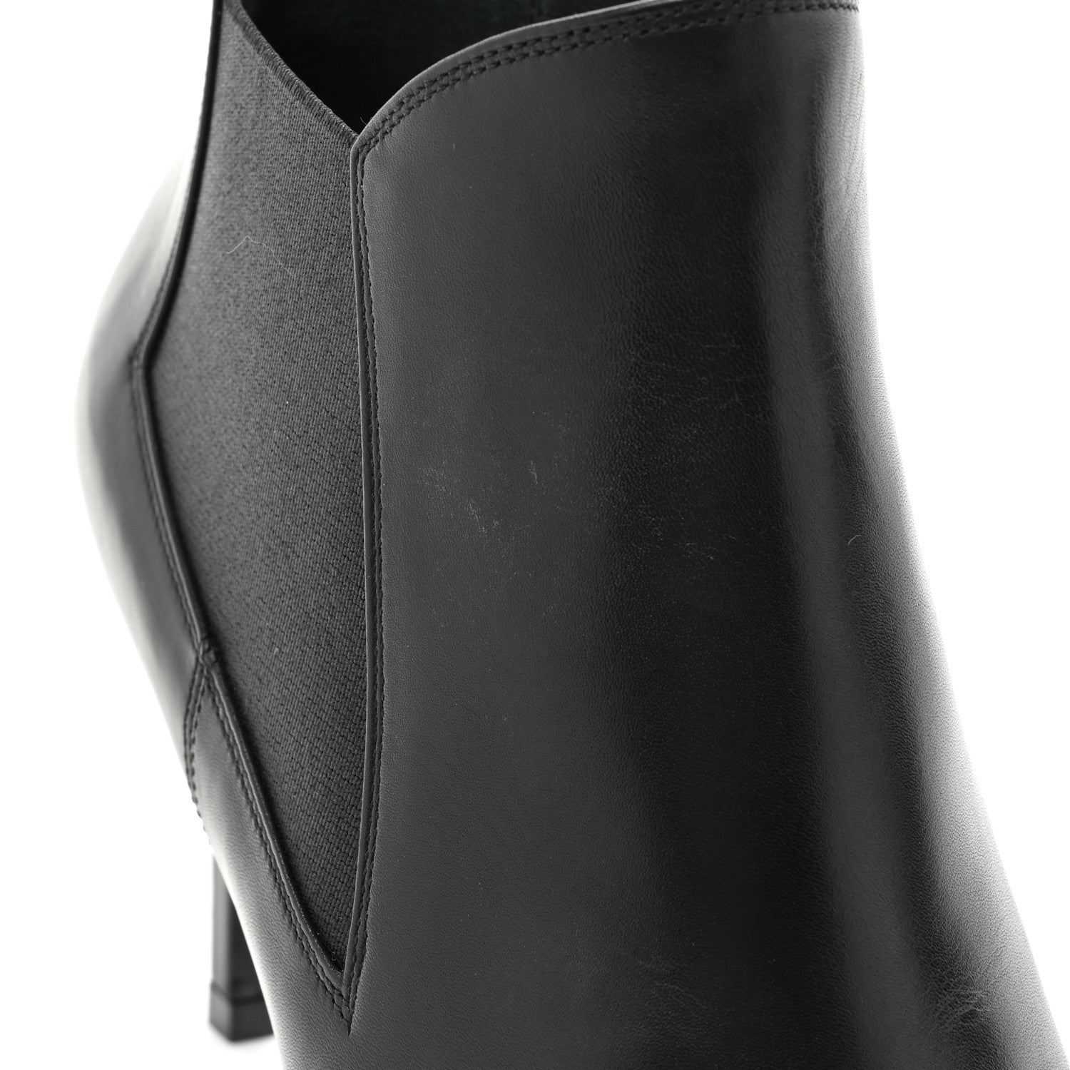 Saint Laurent Calfskin Classic Paris Ela 80 Ankle Boots 39.5 Black 10 of 12
