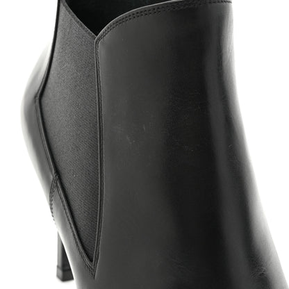 Saint Laurent Calfskin Classic Paris Ela 80 Ankle Boots 39.5 Black 10 of 12
