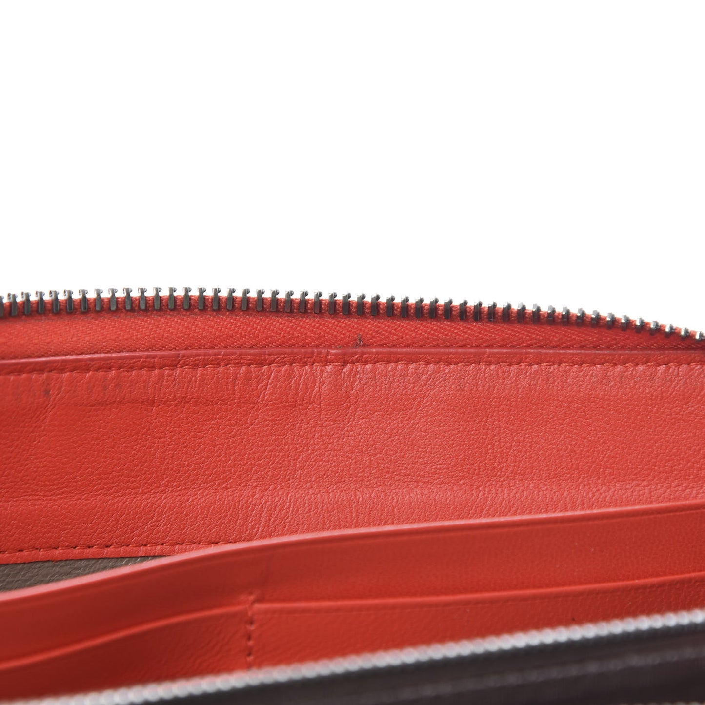Nappa Intrecciato Zip Around Wallet Red