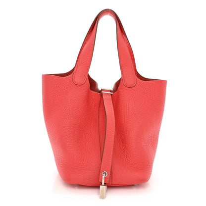Hermes Taurillon Clemence Picotin Lock 18 PM Rose Jaipur 1 of 11