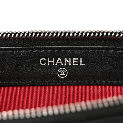 Chanel Aged Calfskin Quilted Small Gabrielle Clutch With Chain Black 8 of 14