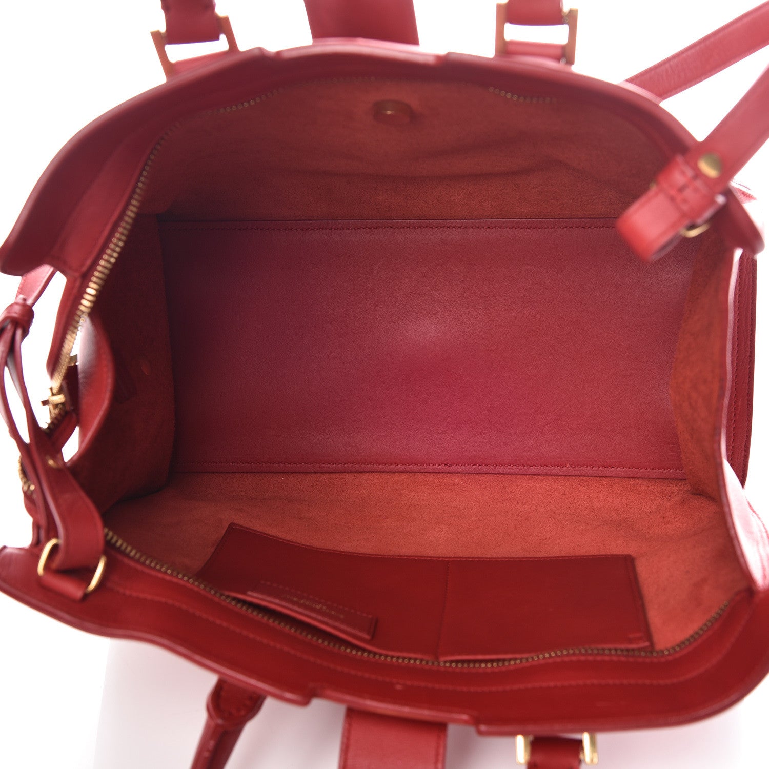 Saint Laurent Calfskin Small Classic Y Cabas Red 5 of 13