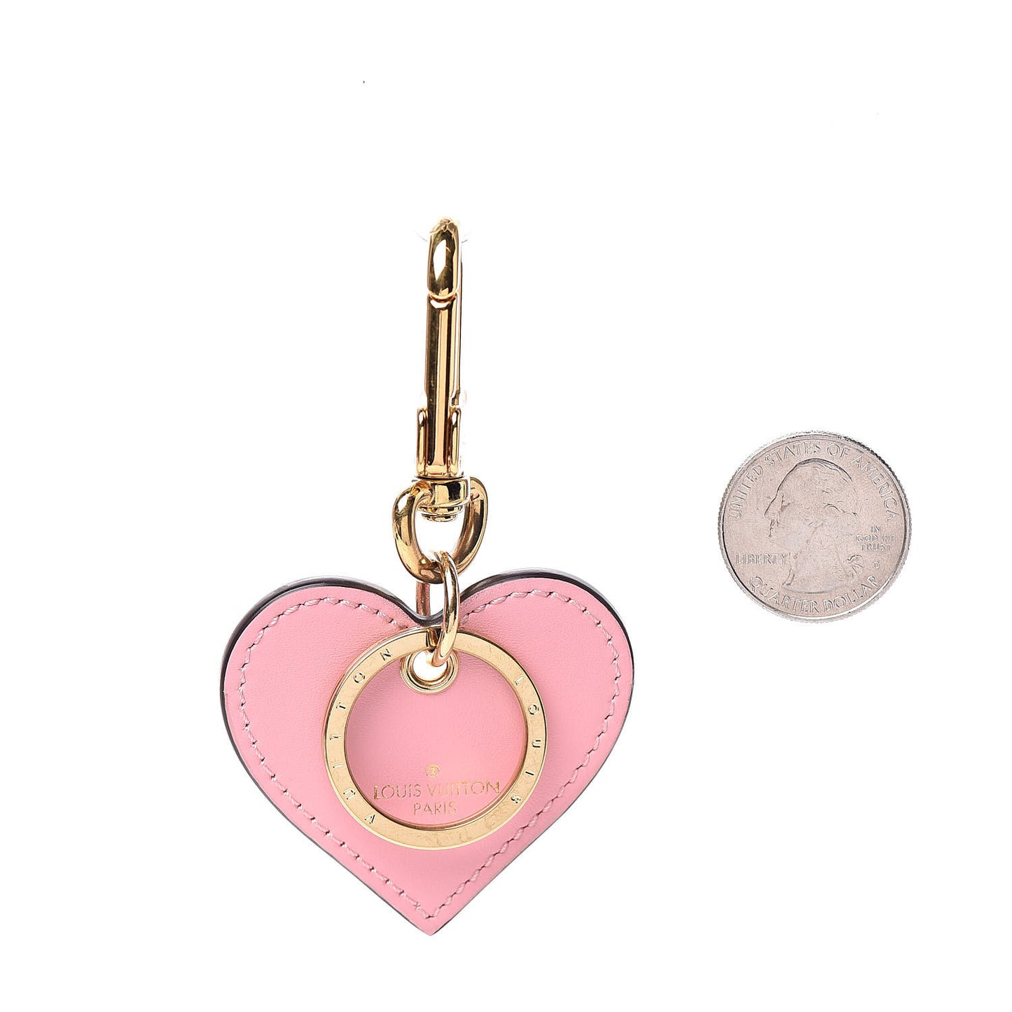 Vernis Degrade Love Lock Heart Key Holder Bag Charm Pink White