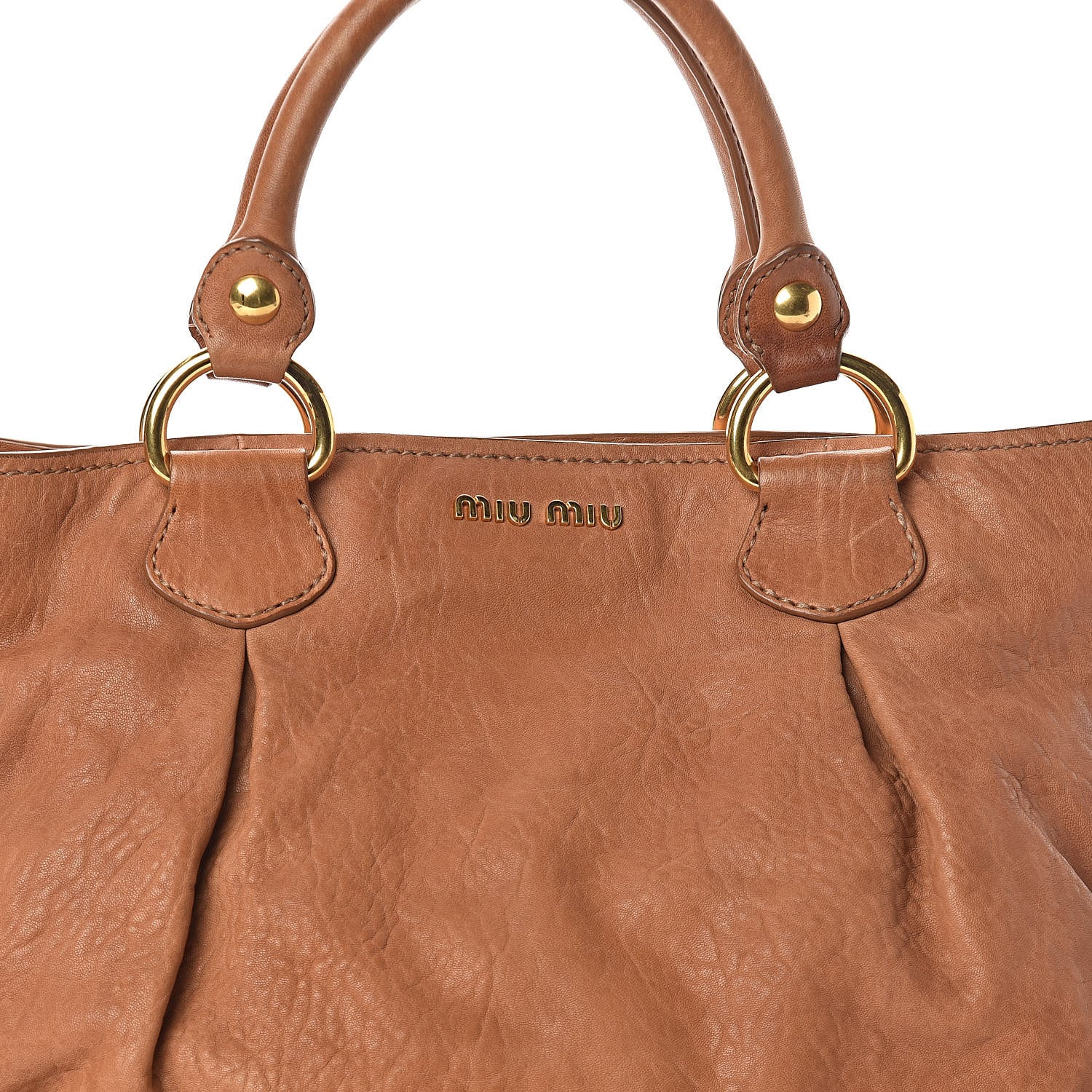 Miu Miu Nappa Monk Tote Naturale 7 of 9