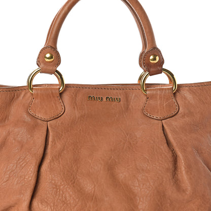 Miu Miu Nappa Monk Tote Naturale 7 of 9