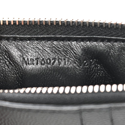 Saint Laurent Monogram Grain de Poudre 5 Fragments Zip Pouch Card Holder Black 7 of 8
