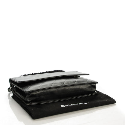 Chanel Lambskin Embossed Lax Wallet On Chain WOC Black 4 of 8