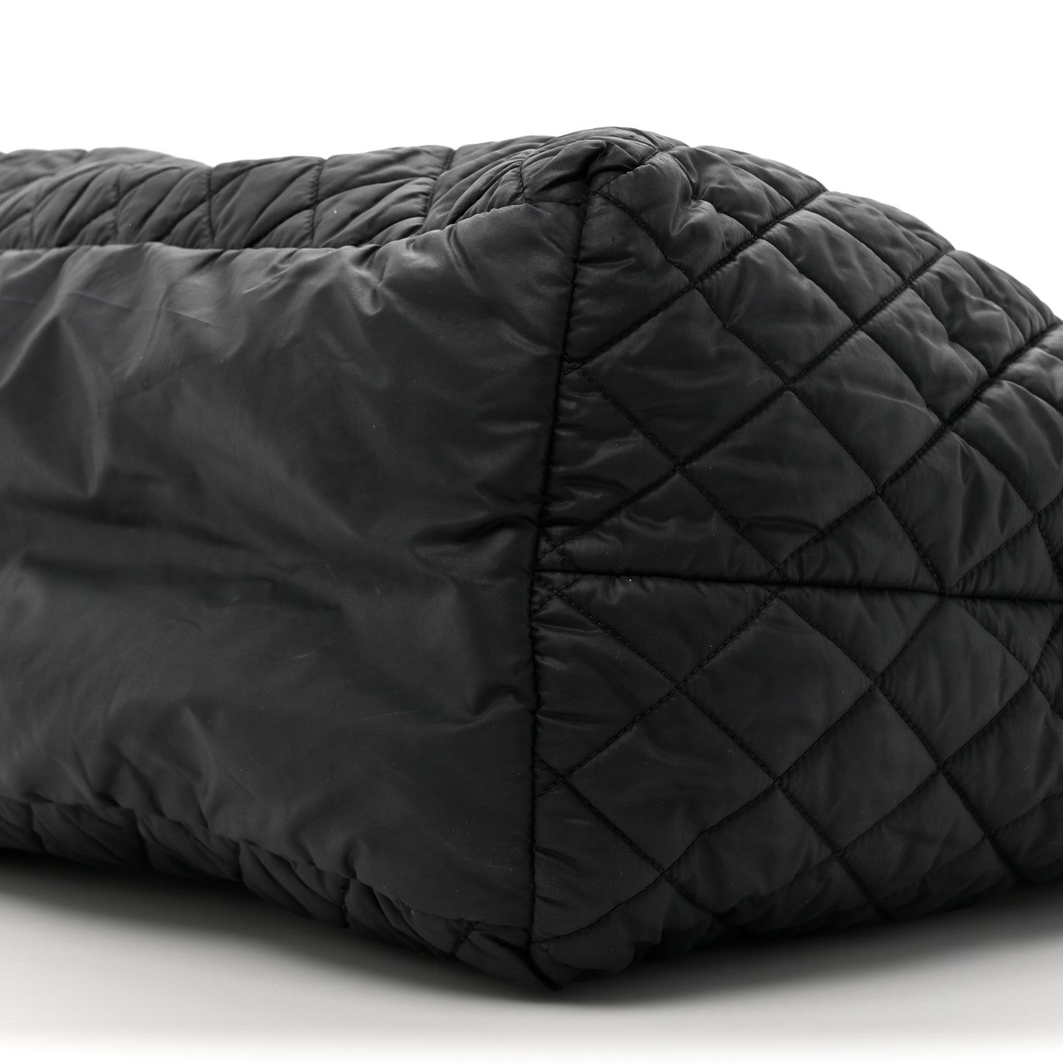 Chanel Nylon Quilted Large Coco Cocoon Tote Black 10 of 15