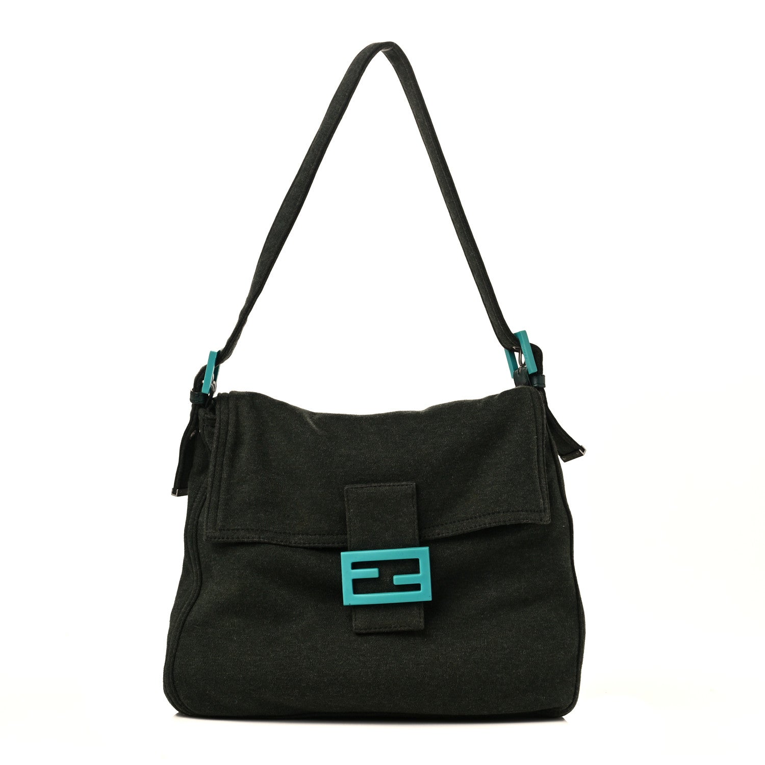 Fendi Jersey Mama Baguette Grey Blue 1 of 8