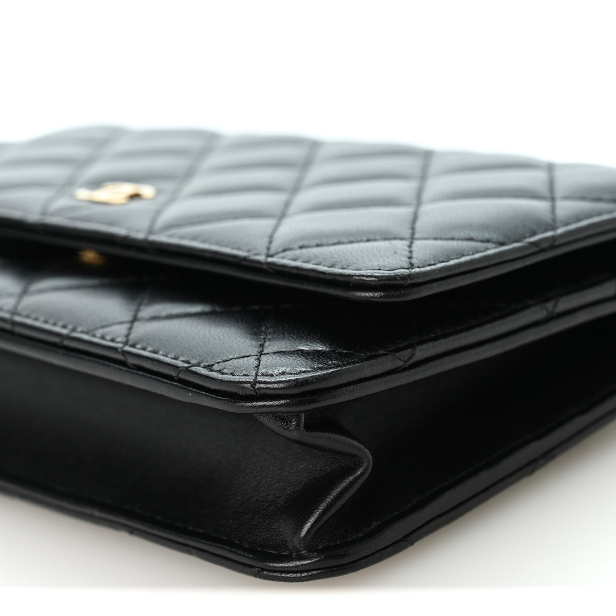 Chanel Lambskin Quilted Wallet On Chain WOC Black 11 of 11