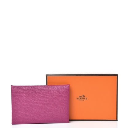 Hermes Chevre Mysore Calvi Card Case Rose Pourpre 8 of 8