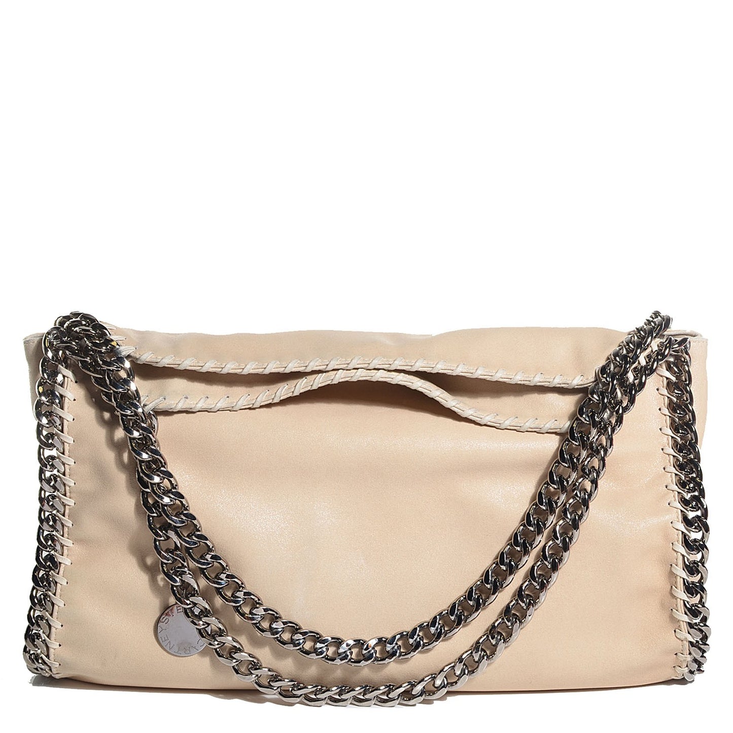 Shaggy Deer East West Falabella Tote Beige