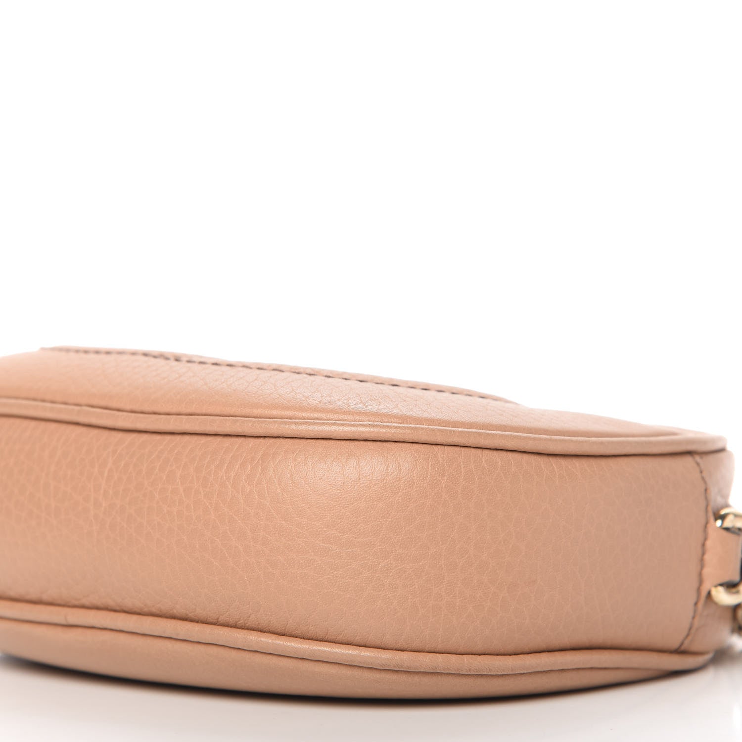 Gucci Pebbled Calfskin Mini Soho Chain Bag Camelia 9 of 12